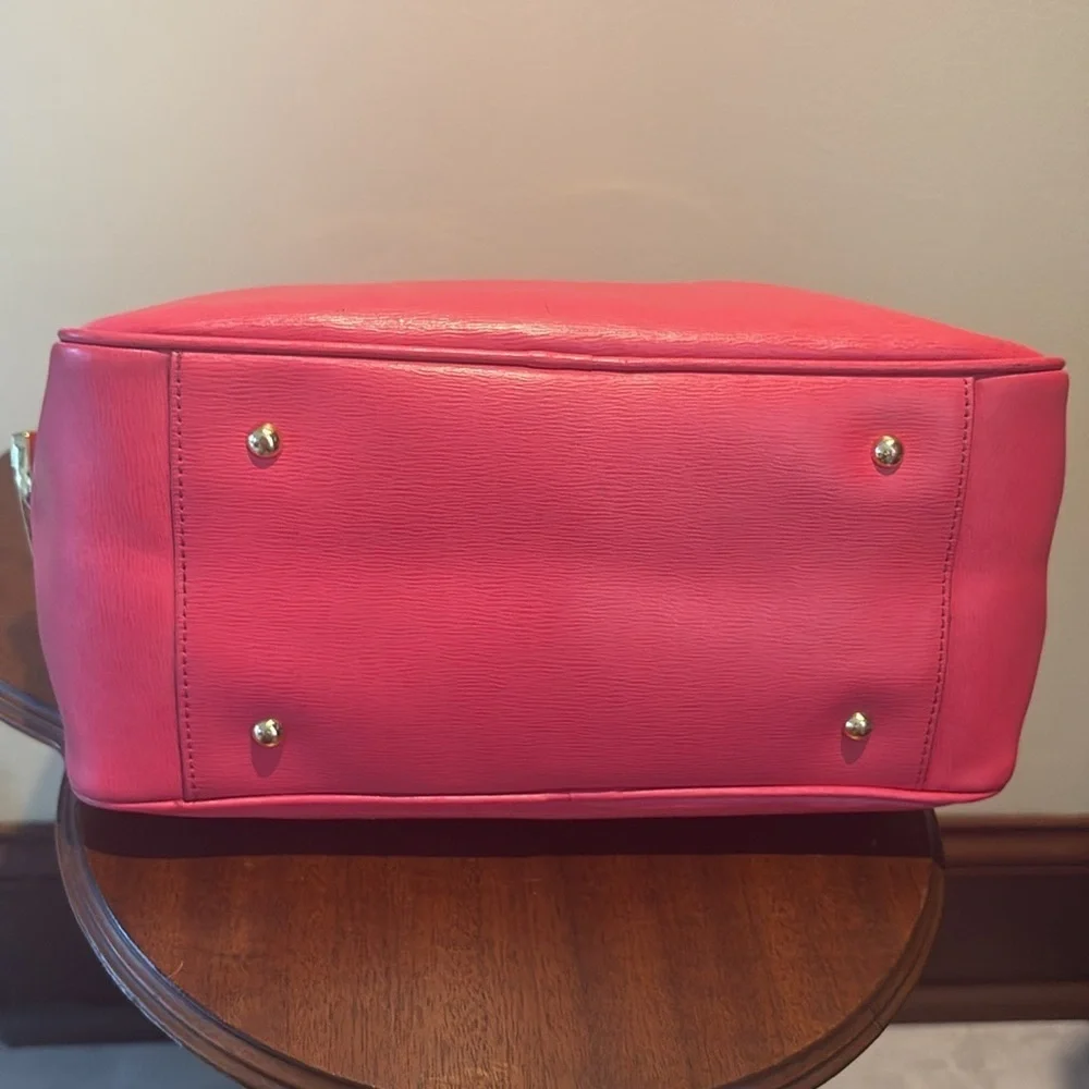 Ralph Lauren   Satchel   Beautiful Leather  Pink  Goldtone hardware